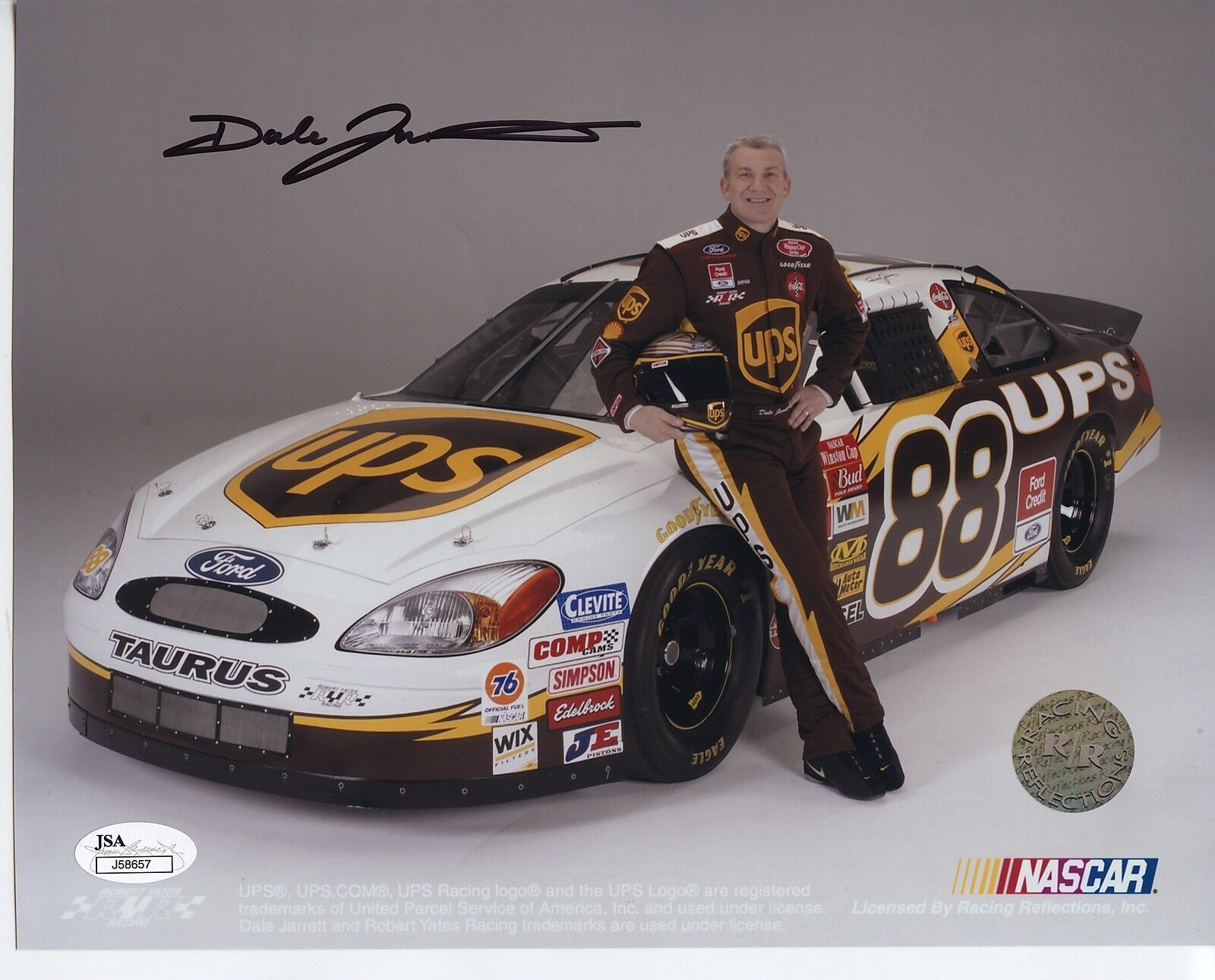 Dale Jarrett 8x10 Signed/Autograph/Auto JSA Authenticated