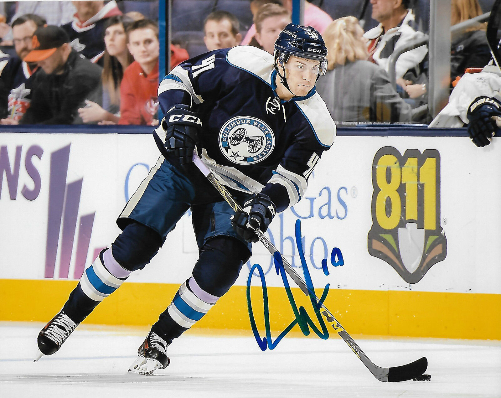 Columbus Blue Jackets Alexander Wennberg Signed Autographed 8x10 Photo Poster painting COA