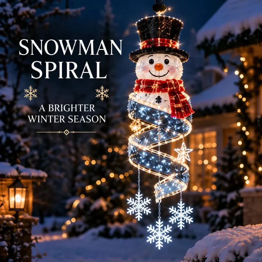 Snowman Spiral Christmas hanging light