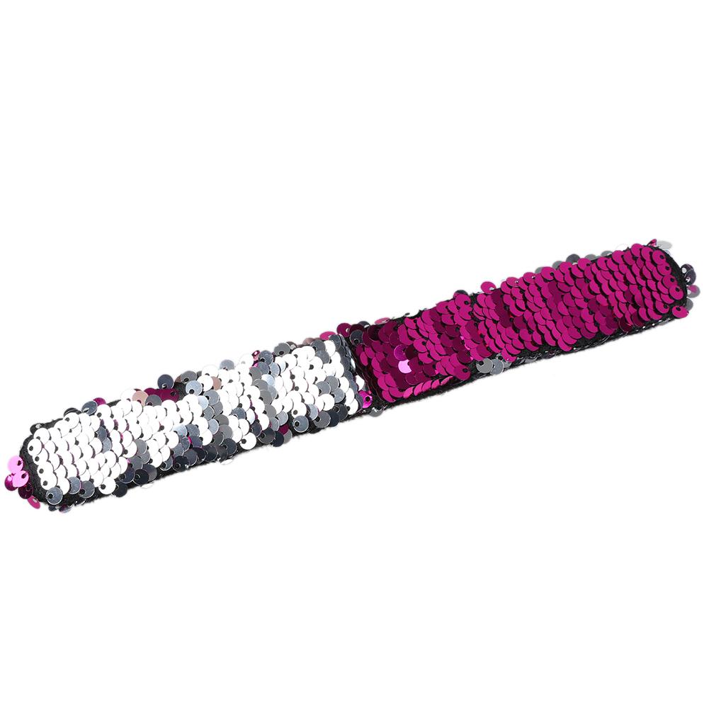 

8 Color Sequin Bracelets Glitter Wristband Headband Kids Party Favors Gift, Rose red, 501 Original