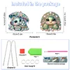 (US Local)2pcs/set 5D DIY Diamond Painting Dots Animal Flower Special Shape Pendant Hanging Craft Kits