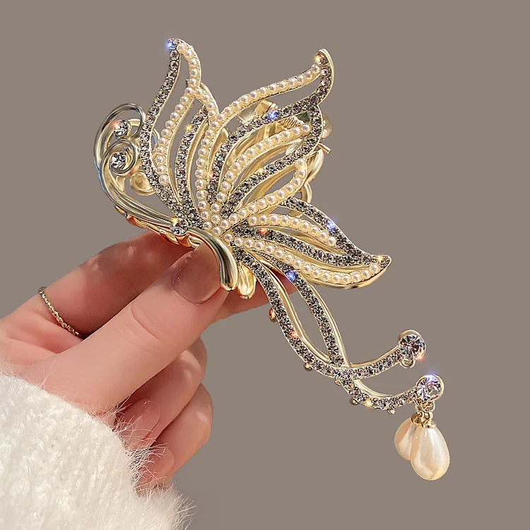 Butterfly Pearl Hair Clip KERENTILA