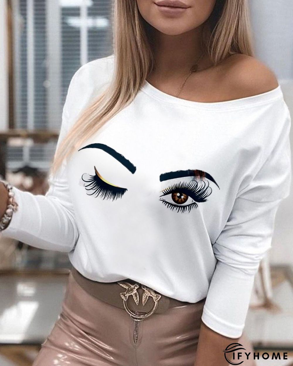 Casual Eye Loosen Tops | IFYHOME