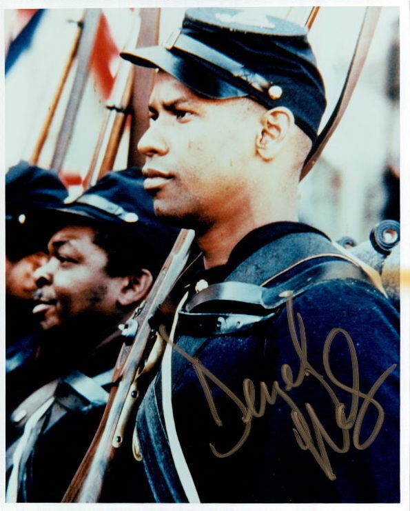 Denzel Washington (Glory) signed 8x10 Photo Poster painting In-person