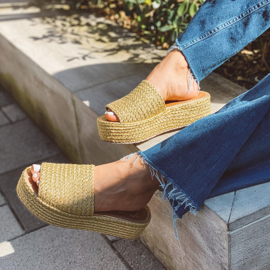 peep toe flat espadrilles