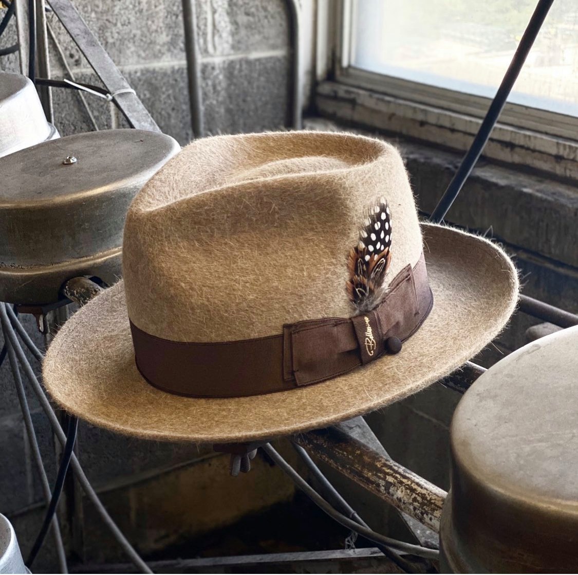 Miller Ranch Fedora -4 COLORS- Casablanca - Long Hair Fur Felt Fedora [Fast shipping and box packing]