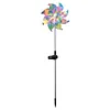 Solar Rainbow Pinwheel Garden Light Waterproof Colorful Spinning Windmill Light Easy To Install for Lawn Patio Walkway Flower Bed Decor