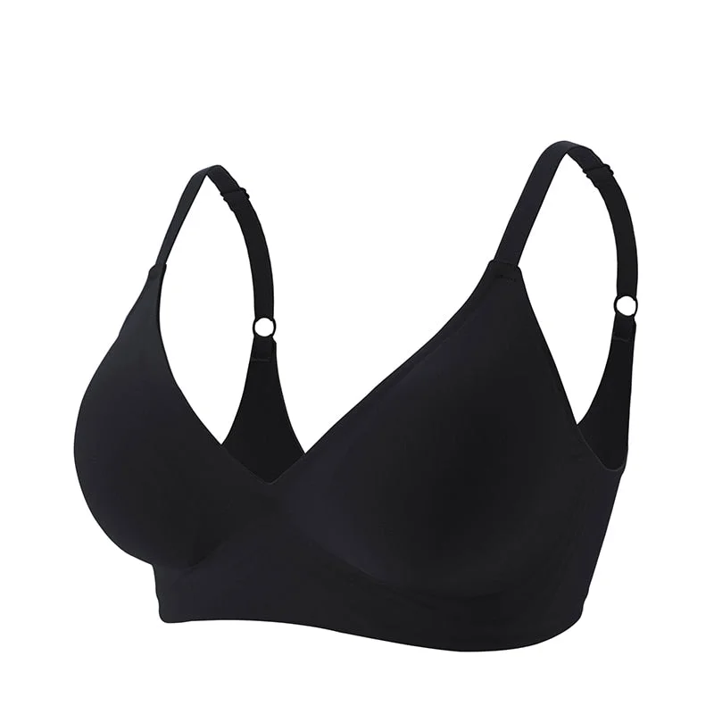 Push Up Bra Seamless Underwear Women Top Sexy Bras without Frame Thin Unwired Bralette Brassiere Soft Comfort Lingerie Deep V