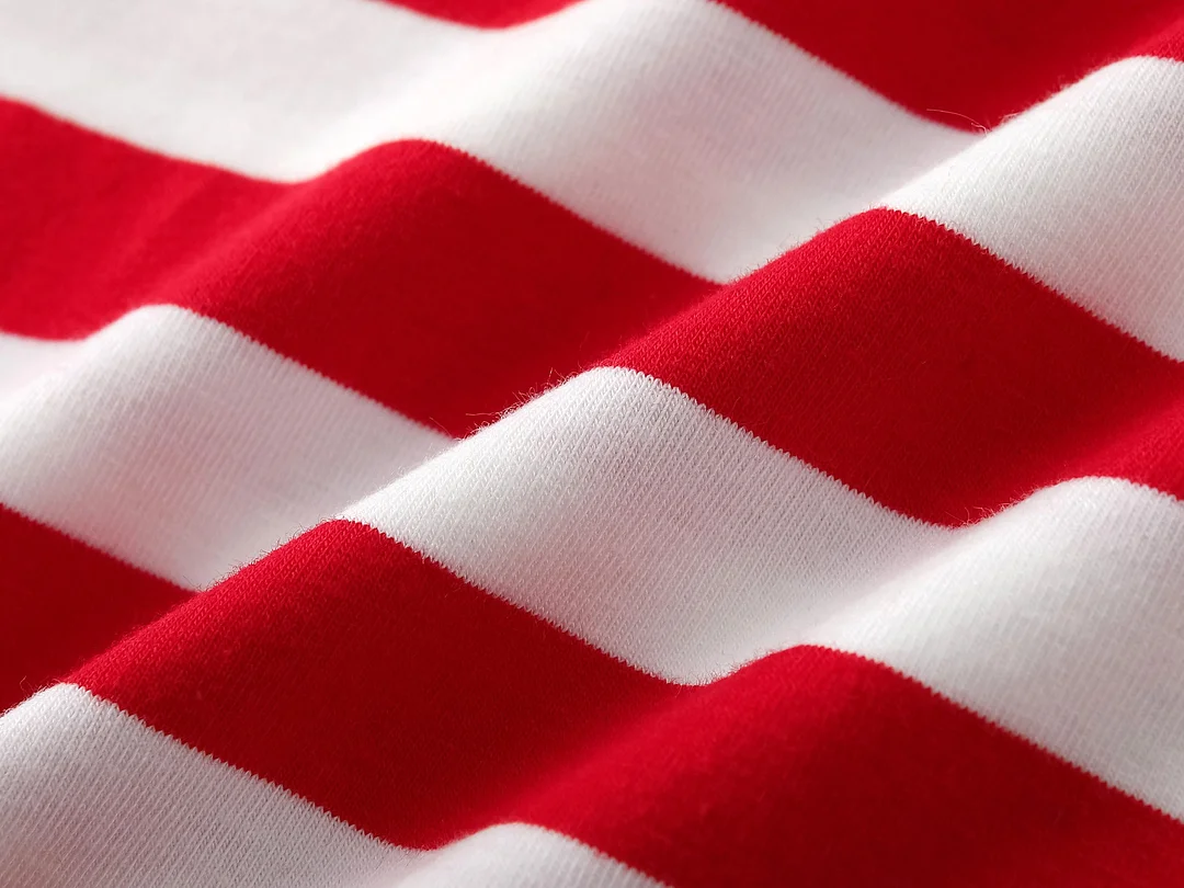 Striped family Christmas Pajamas with dog