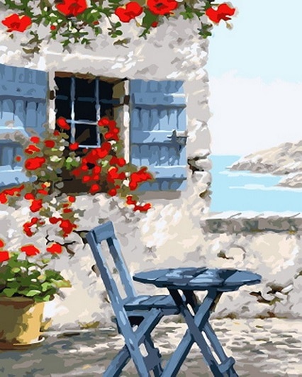 

House Of The Mediterranean – Paint By Numbers - 40*50CM, 501 Original