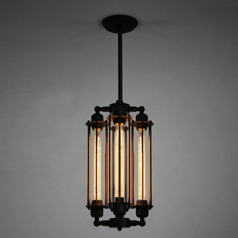 Retro Vintage 4 Heads Steam Pipe Ceiling Pendant Lamp E27 Lights Loft
