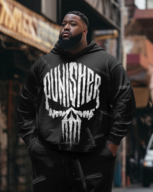 Men's Big and Tall Skull Letter Graphic Hoodie Set of Two