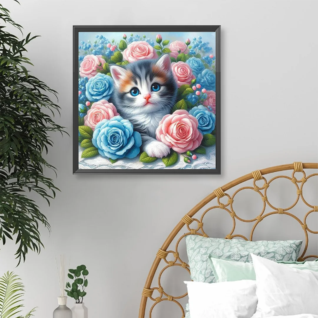 Diamond Painting - Full Round Drill - Cat(Canvas|Canvas|40*40cm)