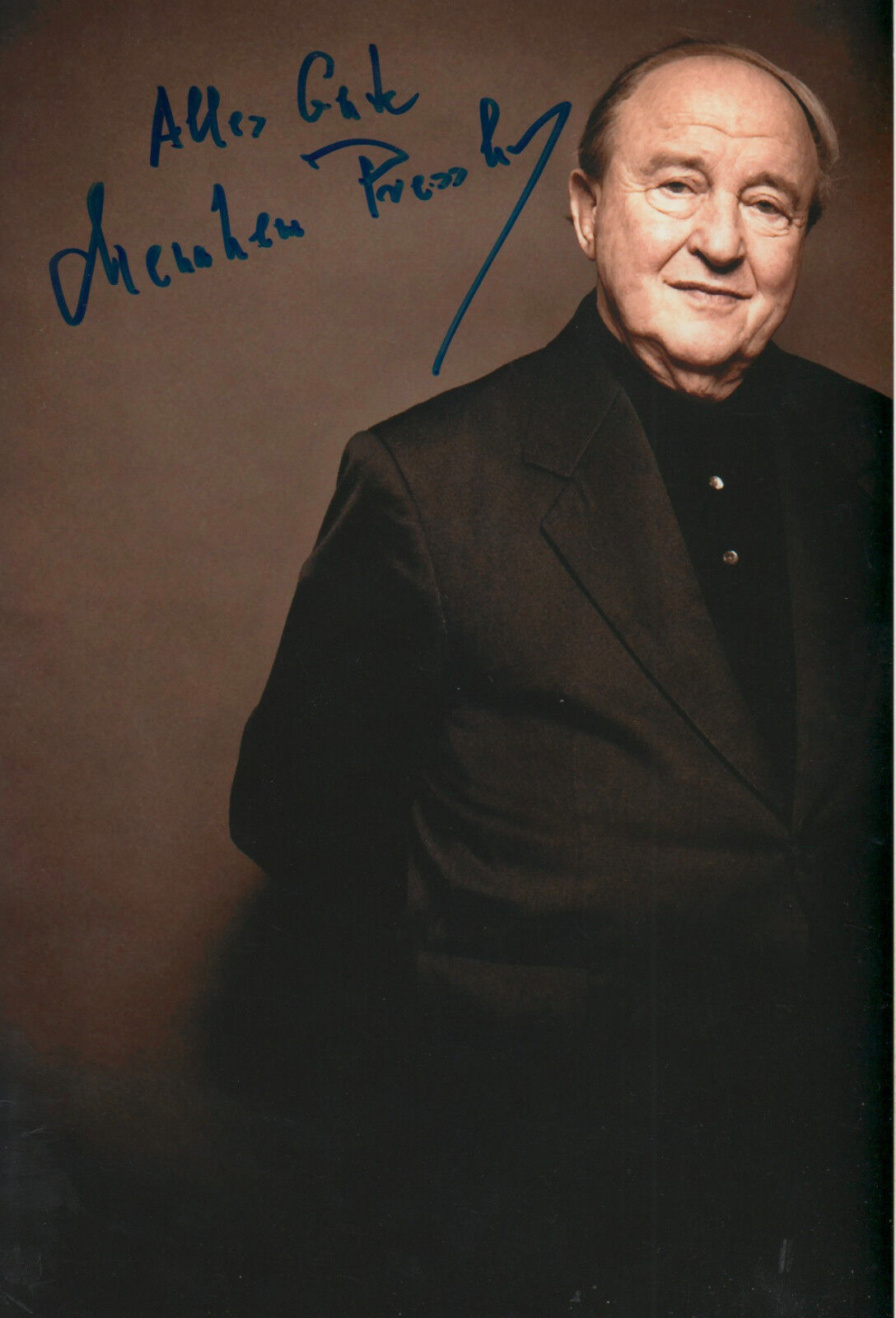 Menahem Pressler signed 8x12 inch Photo Poster painting autograph