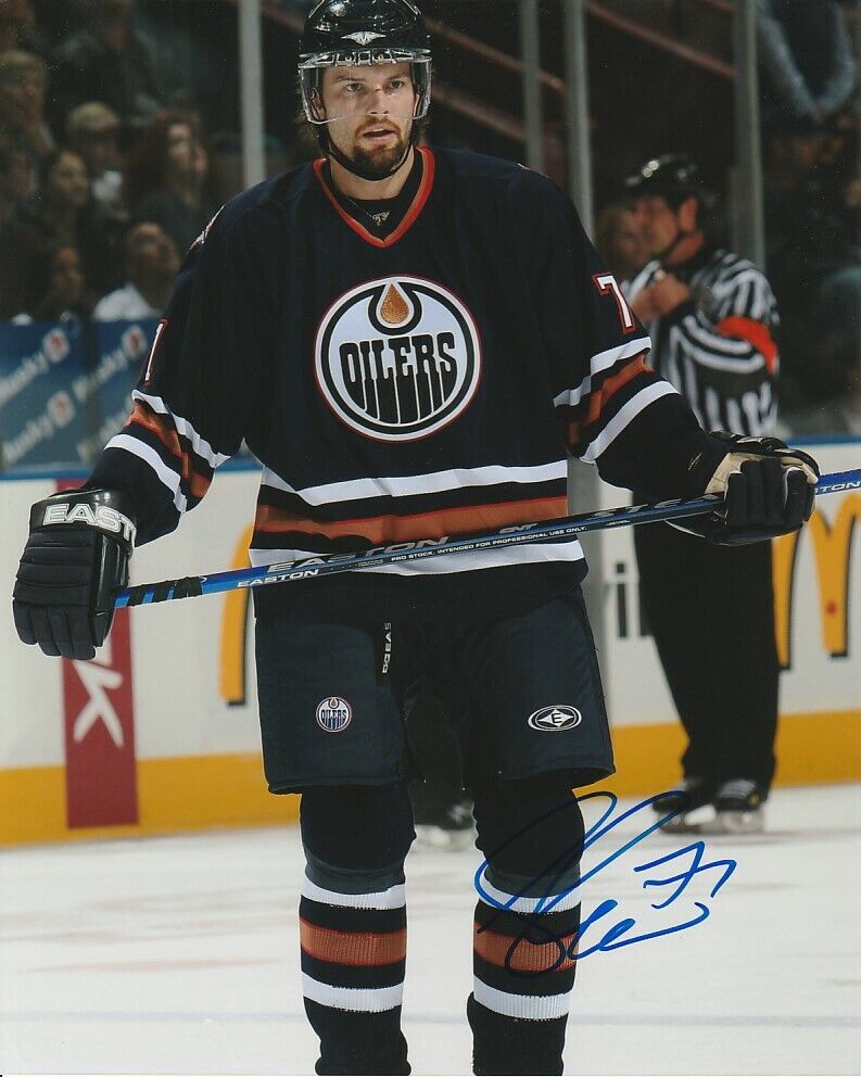 PETR SYKORA SIGNED EDMONTON OILERS 8x10 Photo Poster painting #3 Autograph