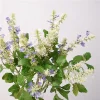 3 Stems Artificial Sage Flower Garden Floral Arrangement Decor
