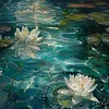River Lotus-14CT Stamped Cross Stitch 40*40cm tapestrymarket