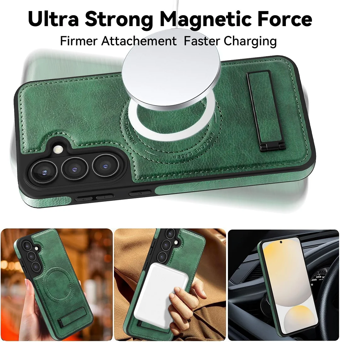 Samsung Galaxy Z Fold 6 Leather Case Magnetic Protective Case Holder Phone Case