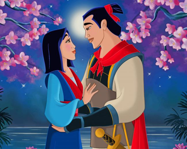 

Love Mulan And Shang – Paint By Numbers - 40*50CM, 501 Original