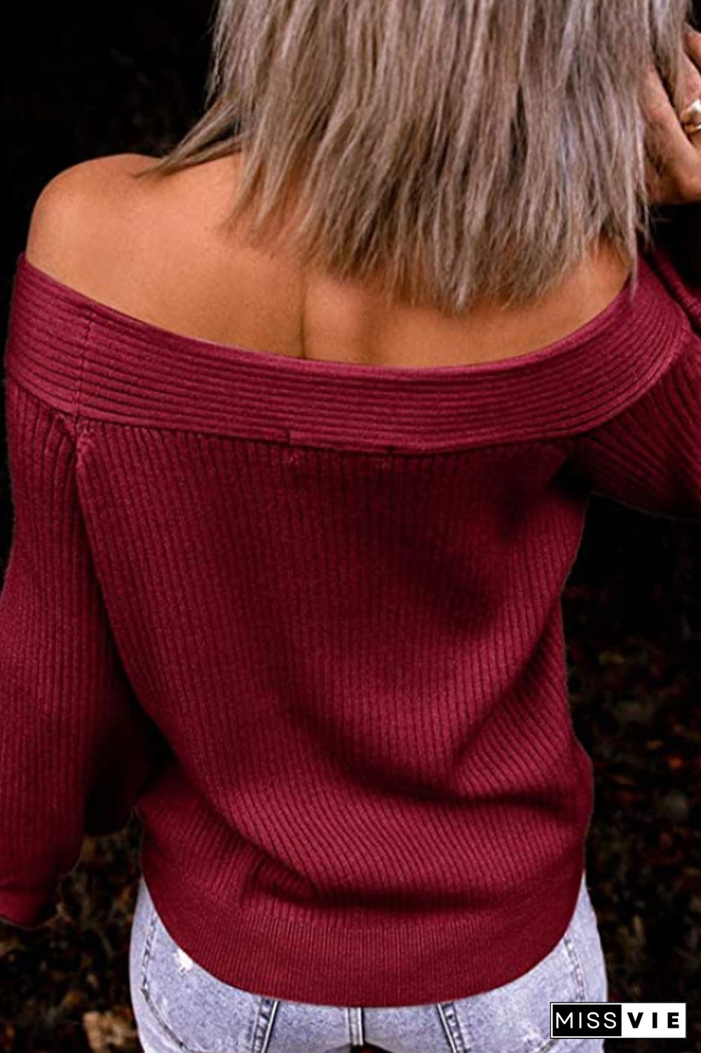 Sexy Work Solid Color Off the Shoulder Sweaters(8 Colors)
