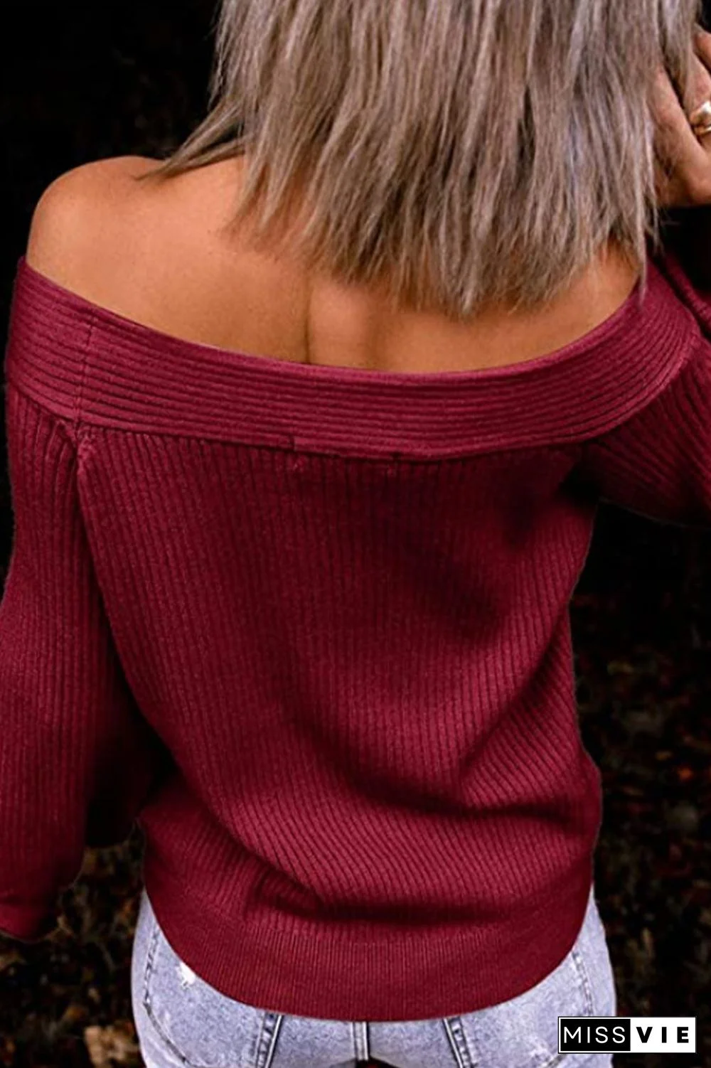 Sexy Work Solid Color Off the Shoulder Sweaters(8 Colors)