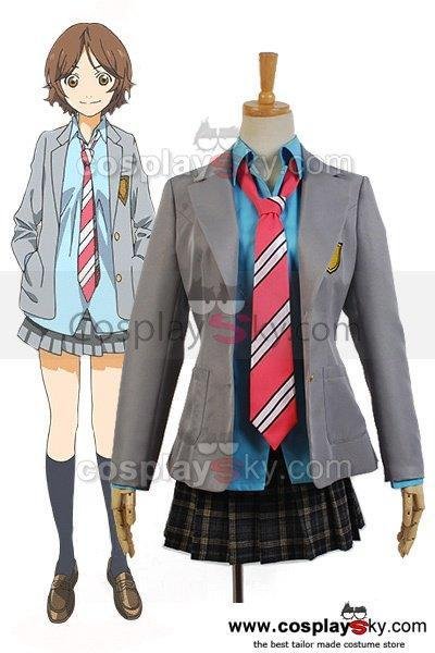 Kimi No Uso Your Lie In April Kaori Miyazono Uniform Dress Cosplay Costume