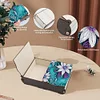 (US Local)Diamond Painting Storage Box DIY 5D Diamond Painting Jewelry Box (Flower A)