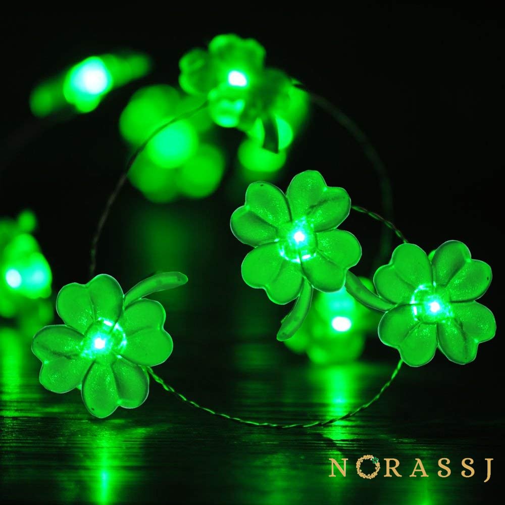 Shamrocks LED String for Bedroom Party Feast of St. Patrick's Day Green Decoration