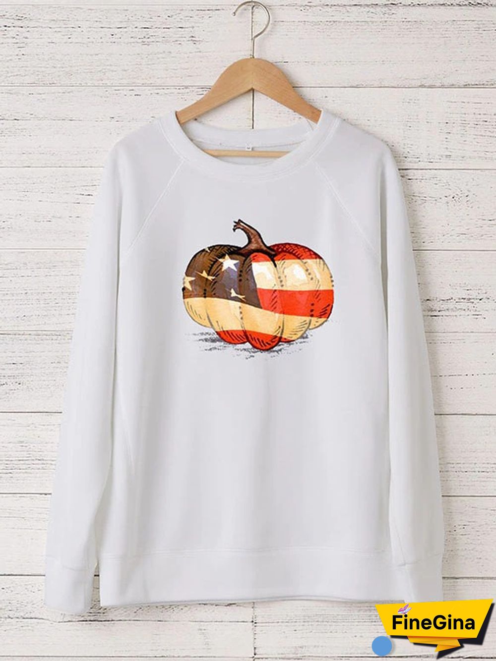 Halloween American Pumpkin Print Sweatshirt