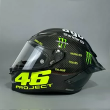 AGV Pista luminous claws bright black white full helmet single nail version motorcycle helmet