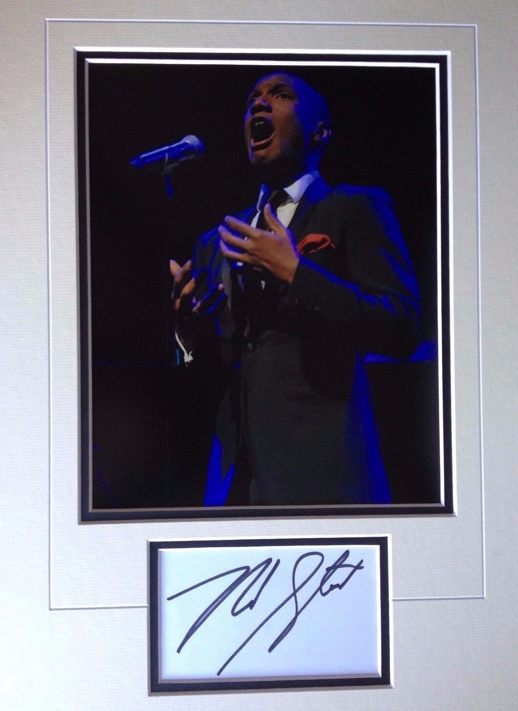 NOAH STEWART - CHART TOPPING OPERA SINGER - SIGNED COLOUR Photo Poster painting DISPLAY