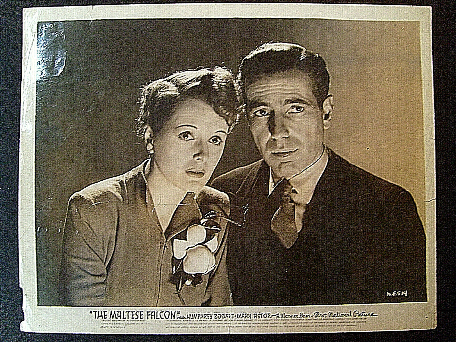 HUMPHREY BOGART,MARY ASTOR (THE MALTESE FALCON)1941 RARE PUBLICITY Photo Poster painting *