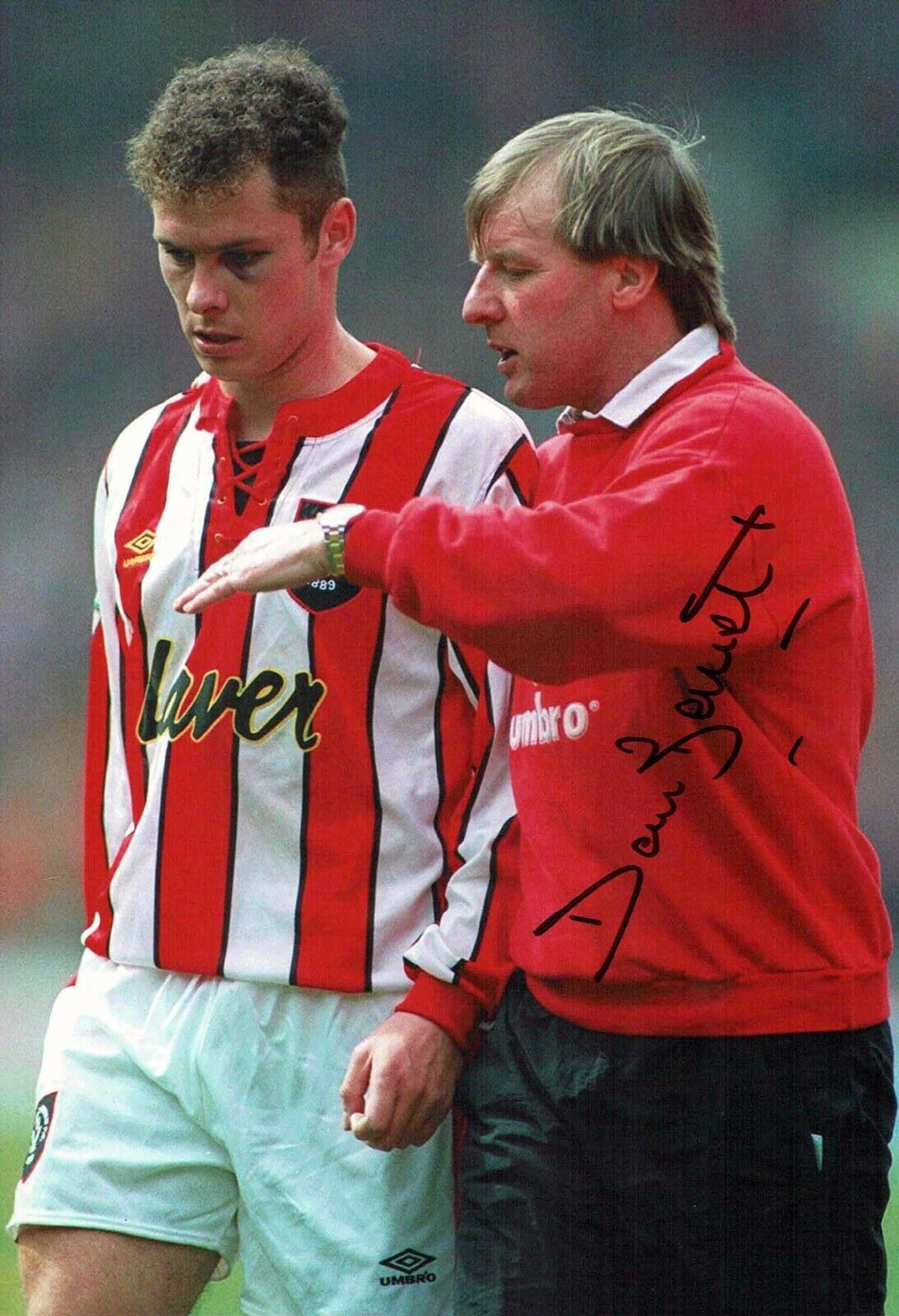 Dave BASSETT SIGNED Autograph 12x8 Sheffield United Photo Poster painting 2 AFTAL RD COA Blades