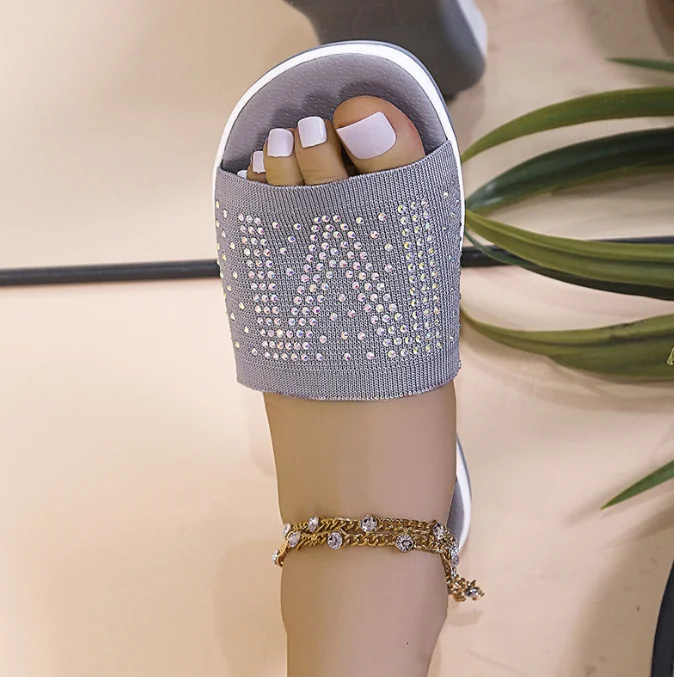 Qengg New Women's Casual Slippers Fashion Fly Woven Mesh Beach Flats Outdoor Polyurethane Light Platform Sandals Sand&aacute;lia Flip Flop