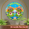 Frog DIY Diamond Painting Hanging Pendants Acrylic Crafts Kit for Home Wall Decor