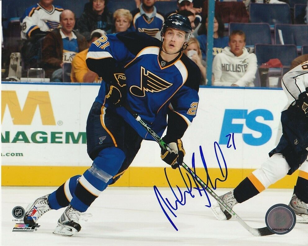 PATRIK BERGLUND SIGNED ST.LOUIS BLUES 8x10 Photo Poster painting #2 Autograph