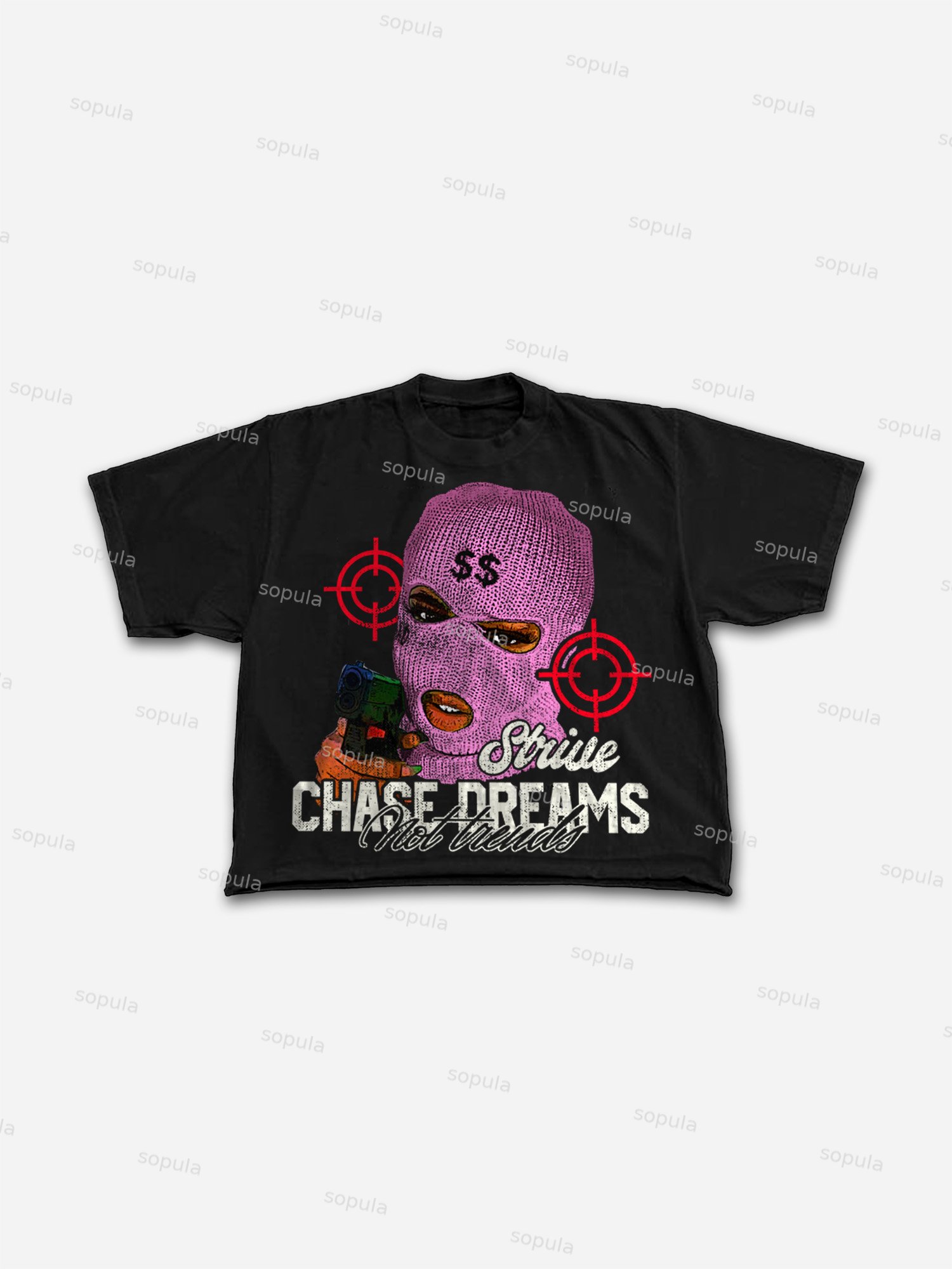 Street Gangs Chasing Dreams Old Vintage Graphic Cropped T-shirt