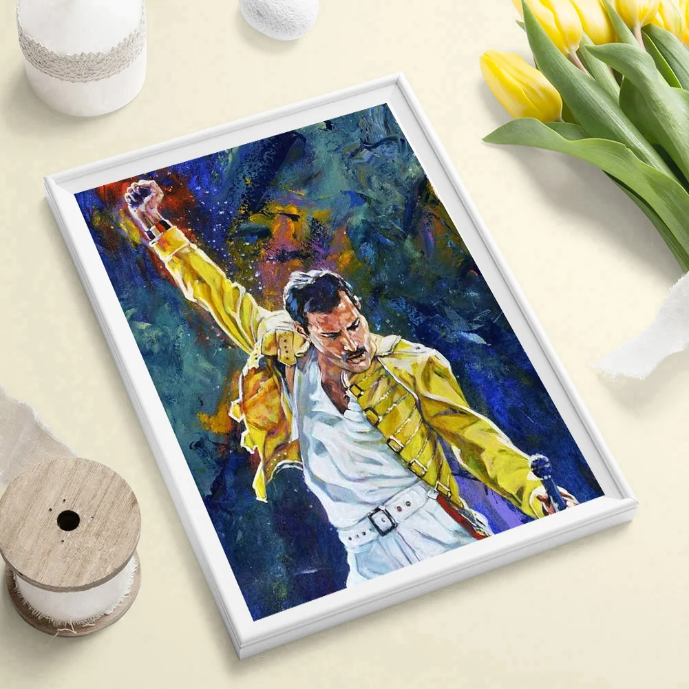 Diamond Painting - Full Round Drill - Freddie Mercury(Canvas|30*40cm)