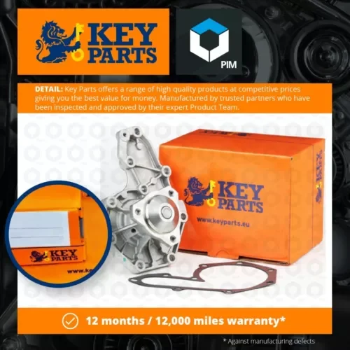 Water Pump fits VOLVO 480 1.7 2.0 87 to 95 Coolant KeyParts 30621264 306212648 Parts