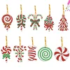10Pcs no&euml;l bonbon canne-bricolage pendentif