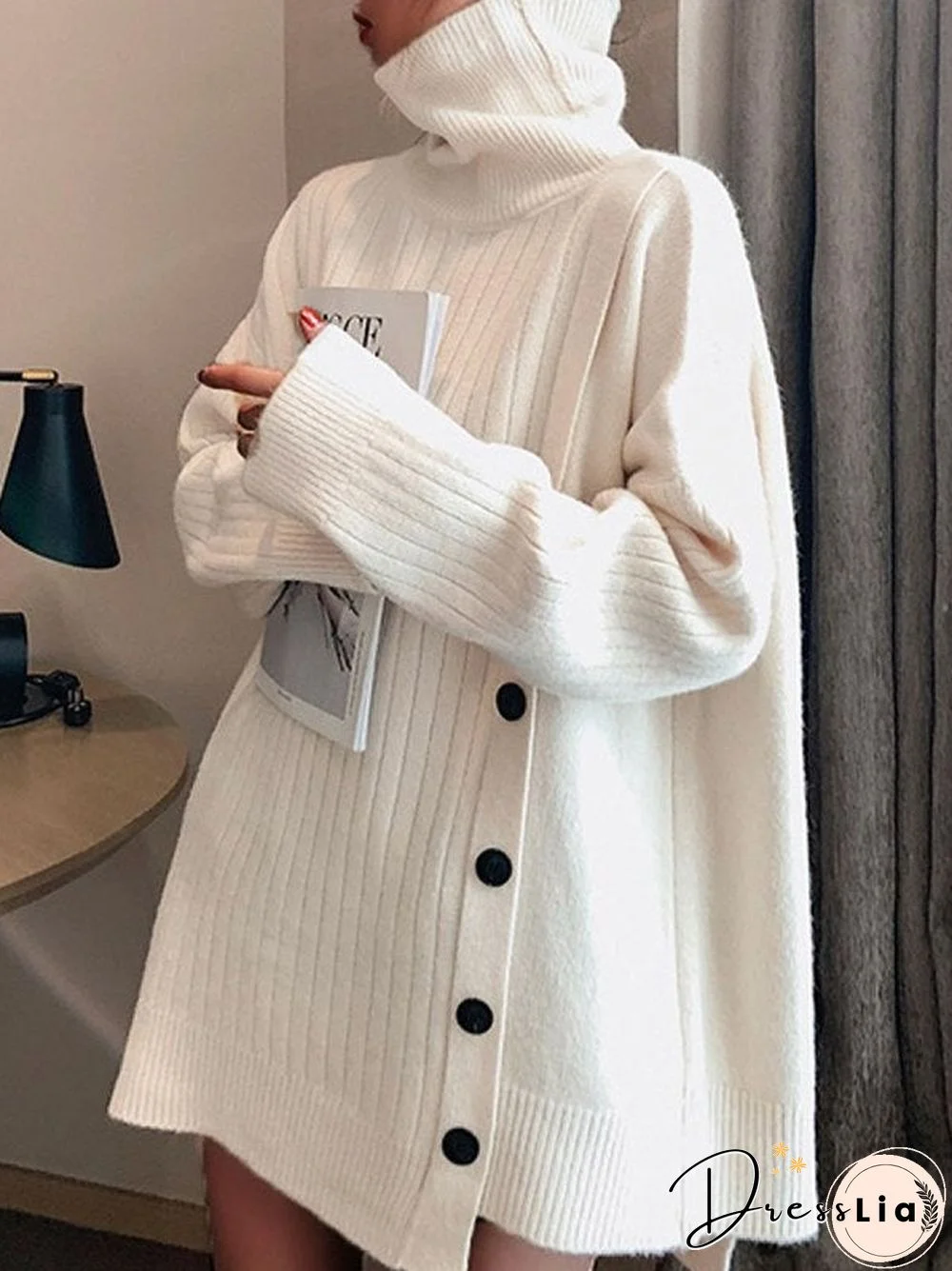 Turtleneck Long Sleeve Casual Sweater