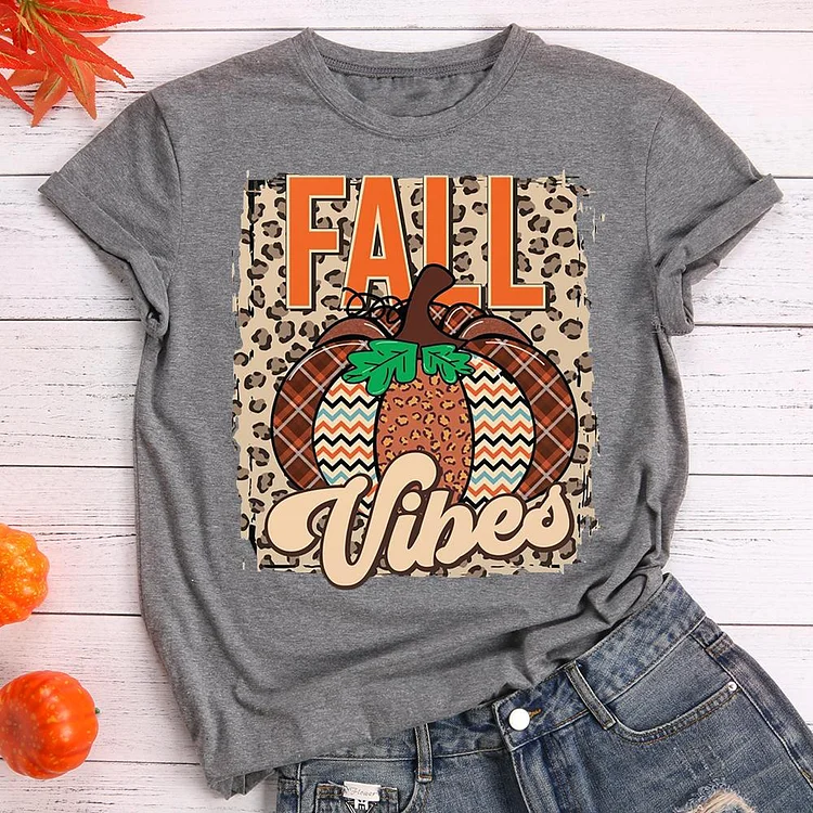 Fall Vibes Pumpkin T-shirt Tee -08677
