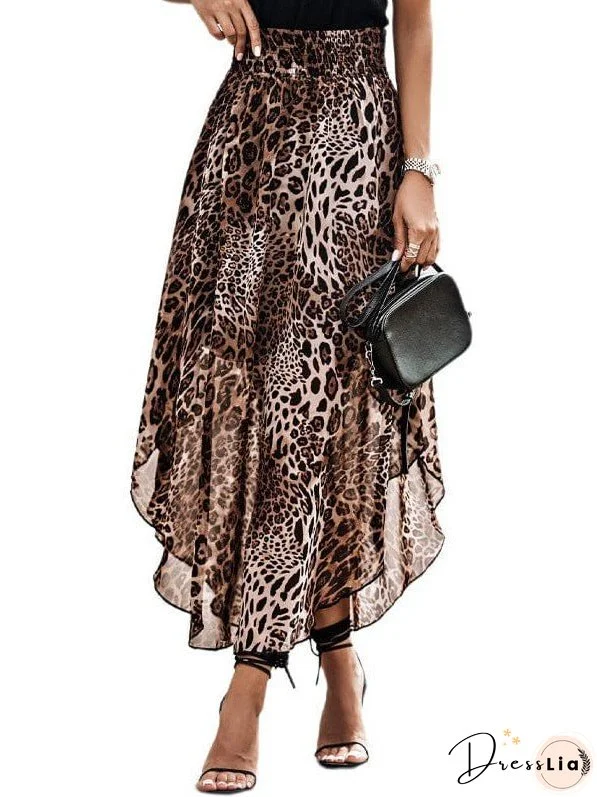 Wild Leopard Print Skirt