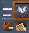 3D DIY Bead Embroidery Butterfly With Frame Home Decor Gift Tabletop Display Kit(Include Embroidery Hoop)
