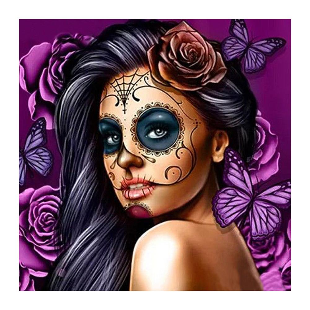 Beauty Round Full Drill Diamond Painting 30X30CM(Canvas) gbfke