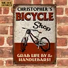 Personalized Cycling Bicycle Shop Customized Classic Metal Signs