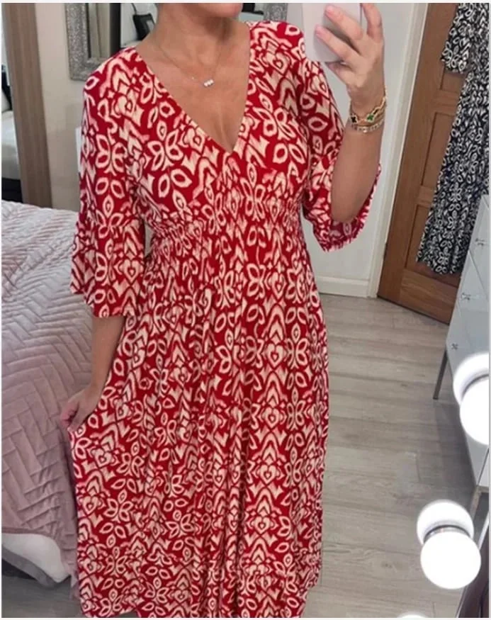 🔥LAST DAY 73% OFF🔥V-neck floral dress