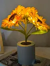 Shimmering Sunflower Lamp Rechargeable Sunflowers Flower Lamp Sunflower Night Light for Mom Wife Friends Girlfriend Teacher Grandma