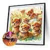 Diamond Painting -DIY Full Round Drill Lion Family(40*40 CM)