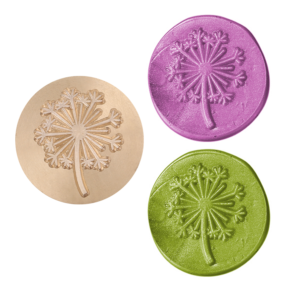 

25mm Vintage Round Plant Flower Sealing Stamp Head - Wax Seal Stamp, 501 Original